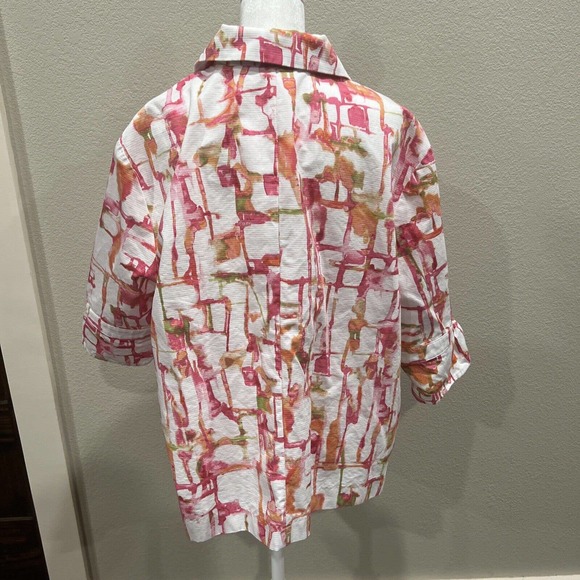 Chico Jacket Women's 4 Chico For Colorful 3/4 Sleeve Button Up - Picture 7 of 10